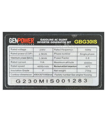 موتور برق جن پاور 2.5 کیلو وات GBG30IS
